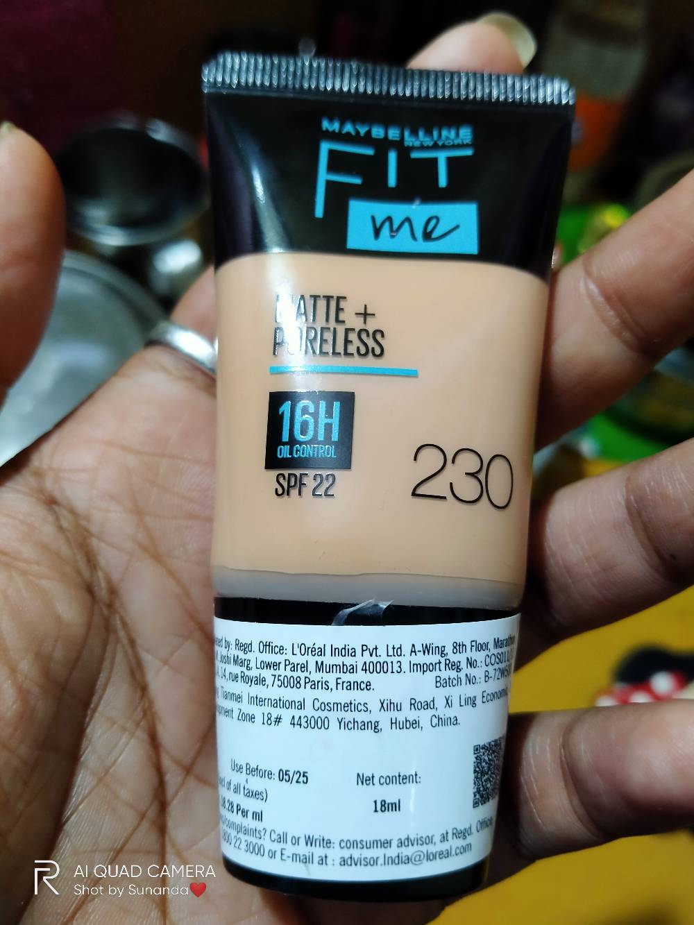 Maybelline Fit Me! Matte + Poreless Foundation - Make-up Für Normale Bis Fettige Haut, Mattierend & Porentreibend